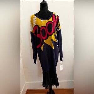 3.1 Phillip Lim for Target BOOM Sweater Dress with chiffon flutter NWT size Lg